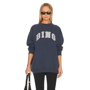 Anine Bing Navy Tyler Sweatshirt
